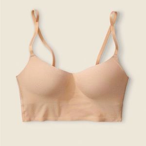 Pink wireless lightly lined lounge bra, wireless size large, DD